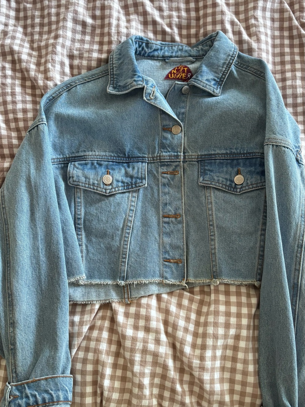 Signature8 Cropped Light Blue Denim Jacket